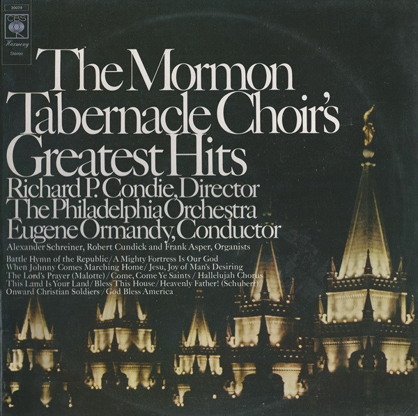 The Mormon Tabernacle Choir – Greatest Hits (1975, Vinyl) - Discogs