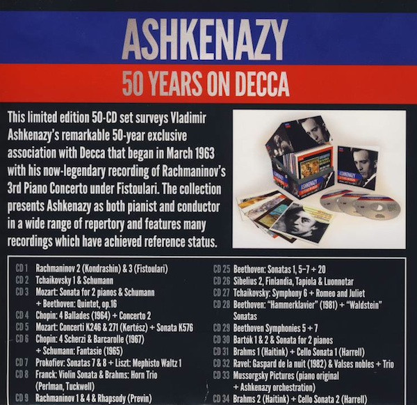 Ashkenazy – 50 Years On Decca (Original Jacket Collection