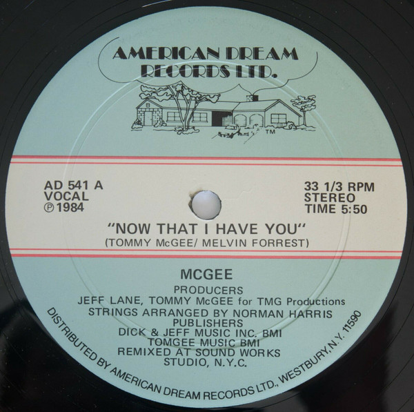 Tommy McGee – Now That I Have You / Stay With Me (1981, Vinyl