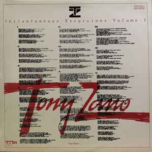 Tony Zano - Instantaneous Excursions Volume 1 album cover