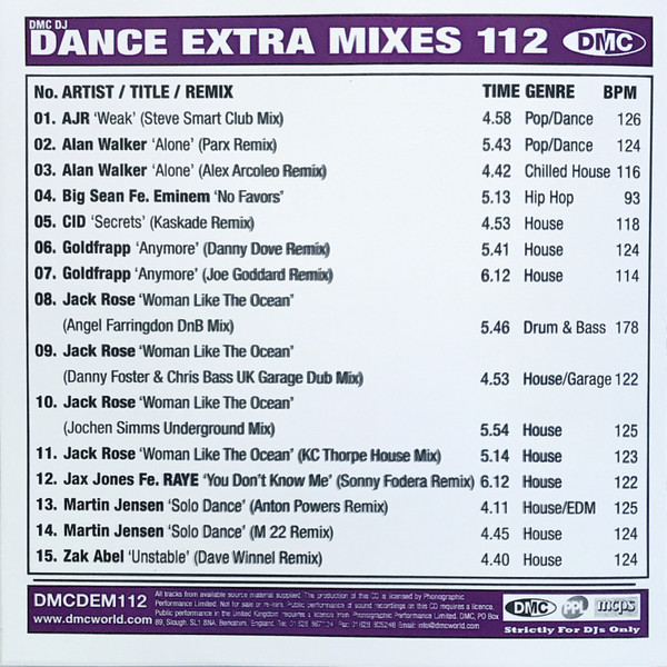 baixar álbum Various - DMC Dance Extra Mixes 112