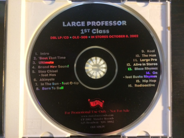 Large Professor – 1st Class 2LP US オリジナル - 洋楽
