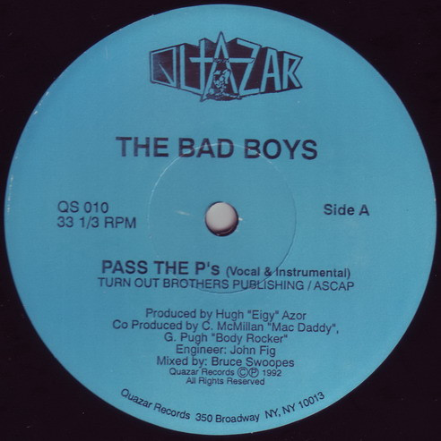 Bad Boys – Pass The P's (1992, Vinyl) - Discogs