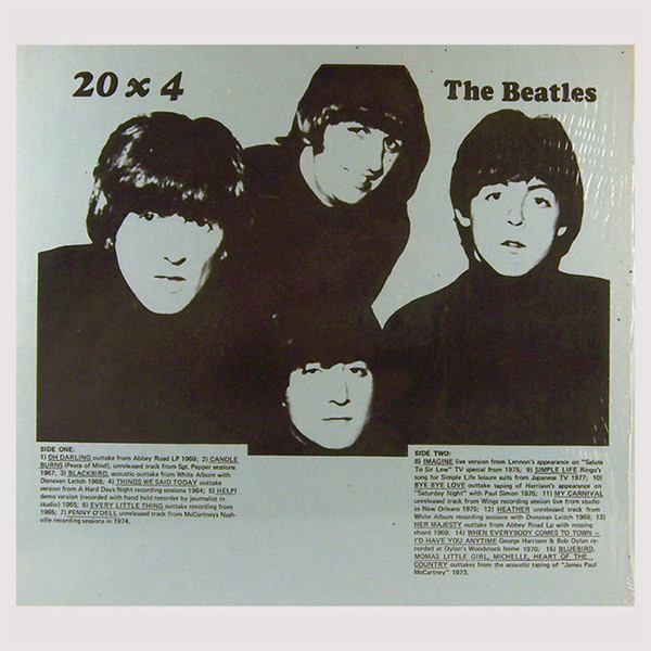 The Beatles – 20 X 4 (1981, Vinyl) - Discogs