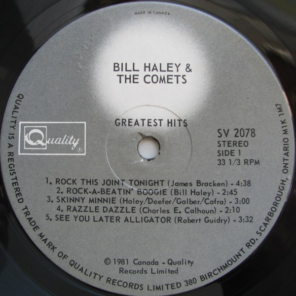 Bill Haley - Greatest Hits | Quality (SV 2078) - 3