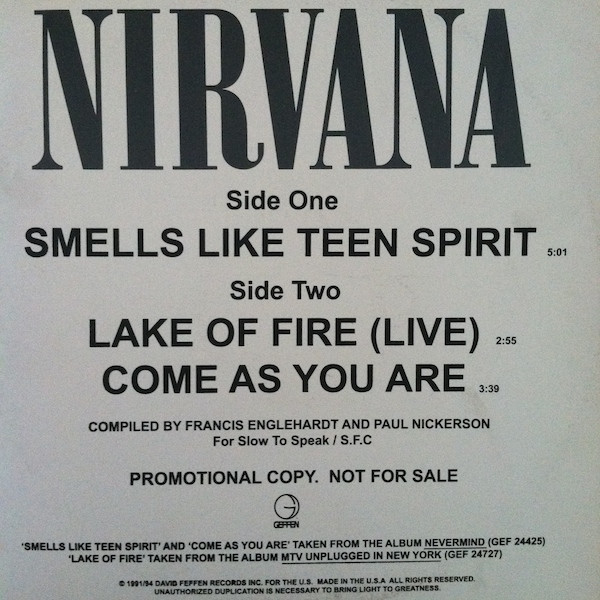 即納&大特価】 NIRVANA Smells ComeAs ピクチャー LPレコード2枚セット