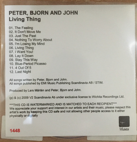 Peter Bjorn And John - Living Thing | Releases | Discogs