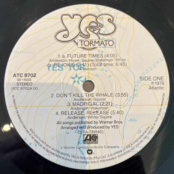 Yes - Tormato | Atlantic (ATC 9702 (X)) - 5