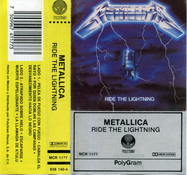 Metallica – Ride The Lightning (1990, Cassette) - Discogs