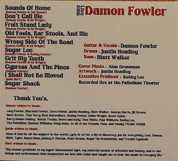 ladda ner album Damon Fowler - Live 2015