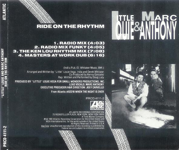 Little Louie & Marc Anthony – Ride On The Rhythm (1991, CD) - Discogs