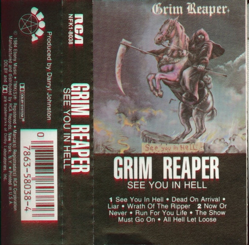 Grim Reaper – See You In Hell (1984, Cassette) - Discogs