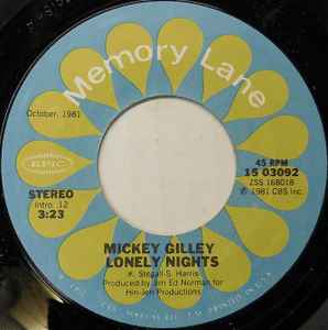 Mickey Gilley - Lonely Nights / Tears Of The Lonely album cover