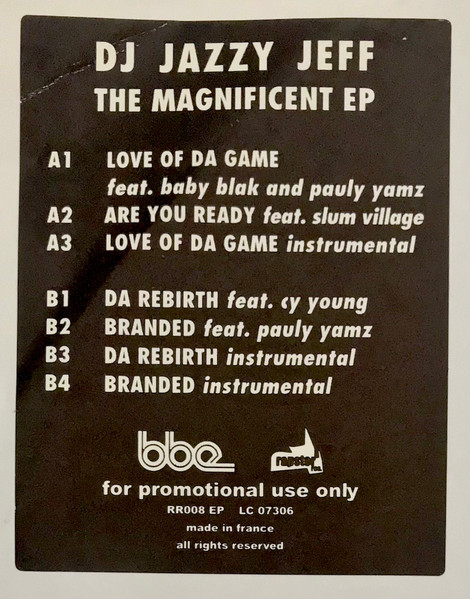DJ Jazzy Jeff – The Magnificent EP (2002, Vinyl) - Discogs
