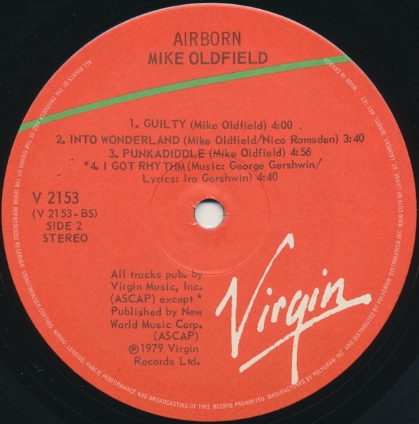 Mike Oldfield - Airborn | Virgin (V 2153) - 4