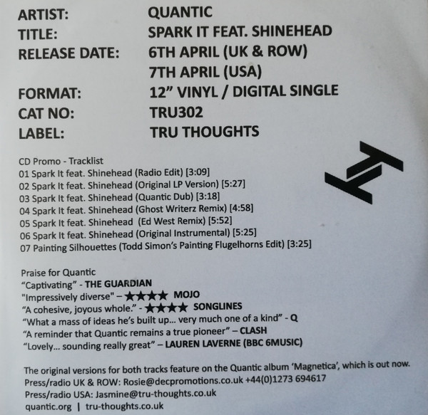 Quantic Feat. Shinehead – Spark It (2015, CDr) - Discogs