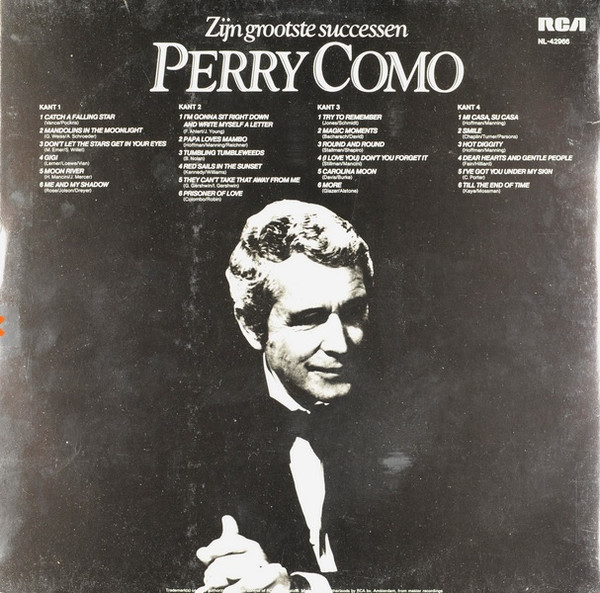 Album herunterladen Perry Como - Zijn Grootste Successen