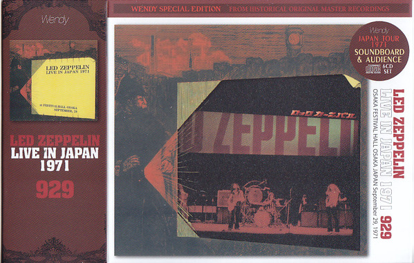 Led Zeppelin – Live In Japan 1971 929 (2016, CD) - Discogs