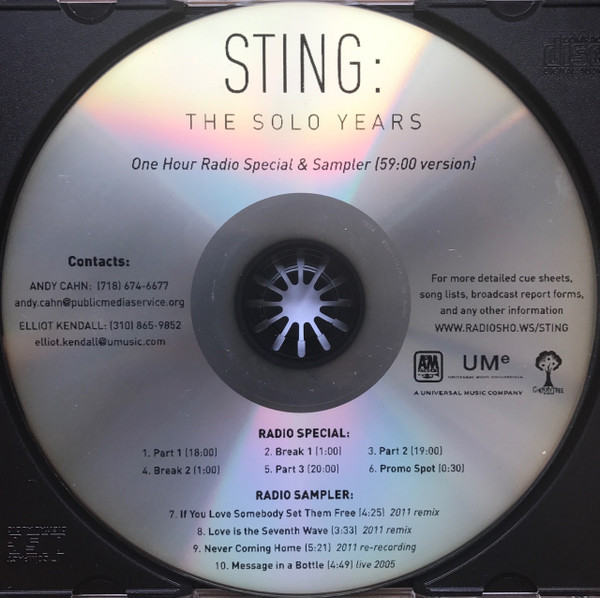 télécharger l'album Sting - Sting The Solo Years One Hour Radio Special Sampler 5900 Version