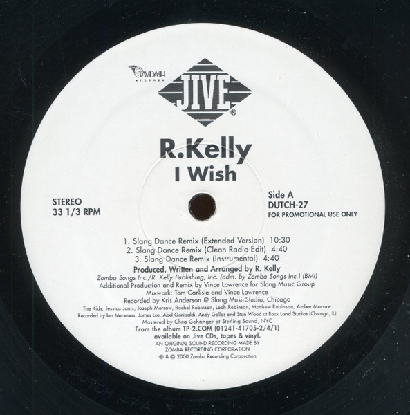 R. Kelly – I Wish (2000, Vinyl) Discogs
