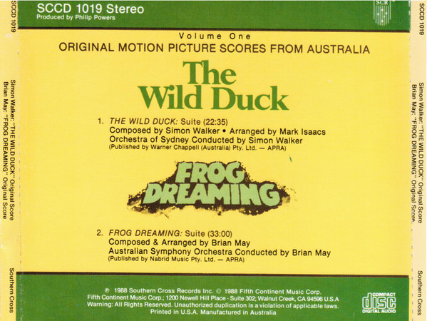 descargar álbum Simon Walker, Brian May - Volume One Original Motion Picture Scores From Australia The Wild Duck Frog Dreaming