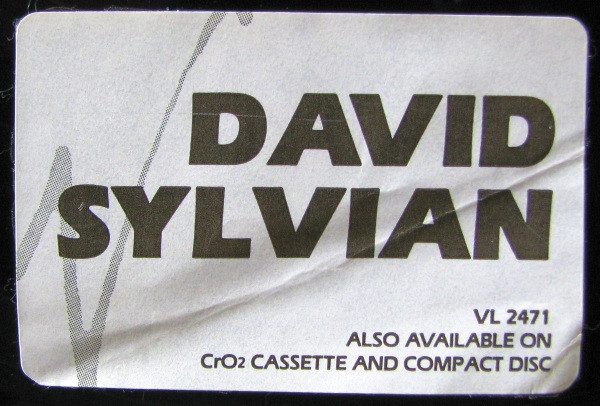 David Sylvian - Secrets Of The Beehive [Vinyl] | Virgin (VL2471) - 7
