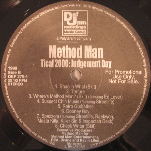 Method Man – Tical 2000: Judgement Day (1998, Clean, Vinyl) - Discogs
