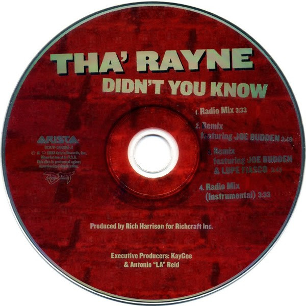 télécharger l'album Tha' Rayne - Didnt You Know