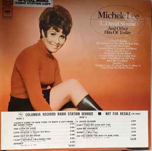 Michele Lee L. David Sloane And Other Hits Of Today 1968 Vinyl