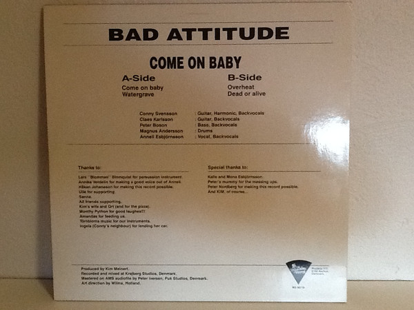 last ned album Bad Attitude - Come on baby