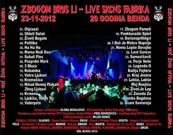 baixar álbum Zbogom Brus Li - Noć Živih Hitova Live SKCNS Fabrika
