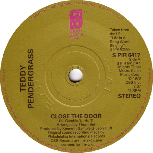 Teddy Pendergrass – Close The Door (1978, Terre Haute Pressing