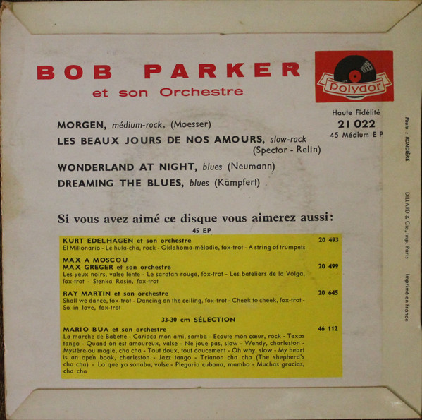 last ned album Bob Parker Et Son Orchestre - Wonderland At Night Morgen