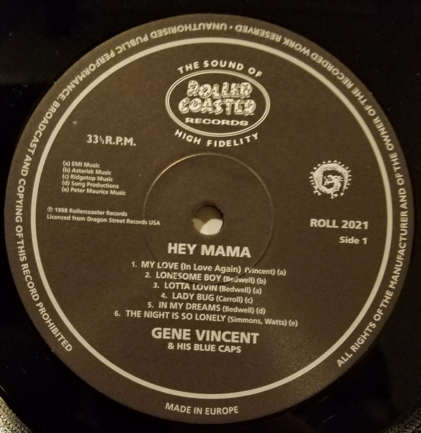 baixar álbum Gene Vincent & His Blue Caps - Hey Mama