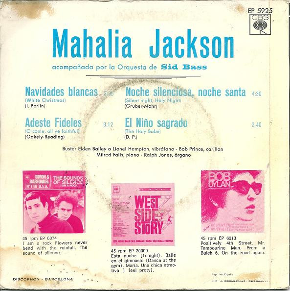 baixar álbum Mahalia Jackson - Navidades Blancas