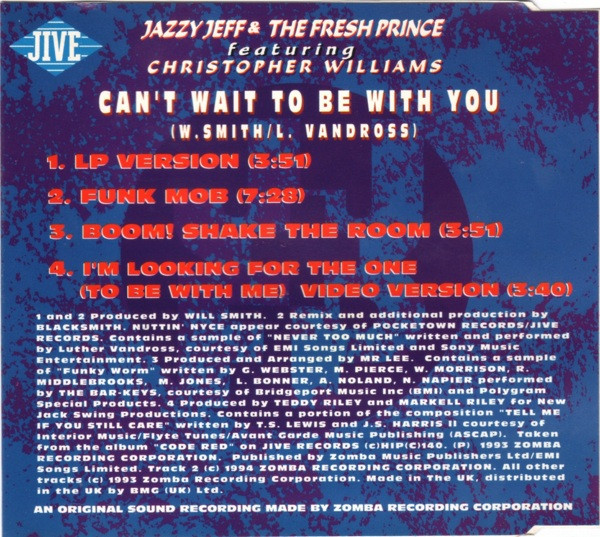 last ned album Jazzy Jeff & Fresh Prince - Cant Wait To Be With You