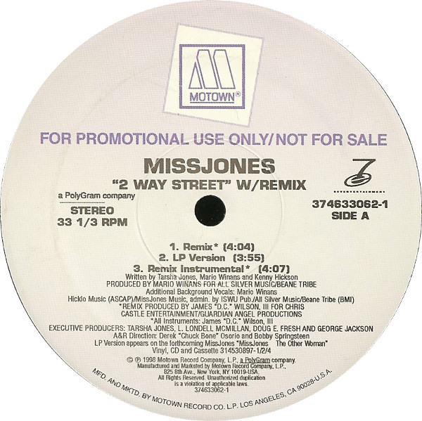 Miss Jones – 2 Way Street (W/Remix) (1998, Vinyl) - Discogs
