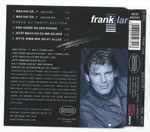 télécharger l'album Frank Lars - Was Hat Er