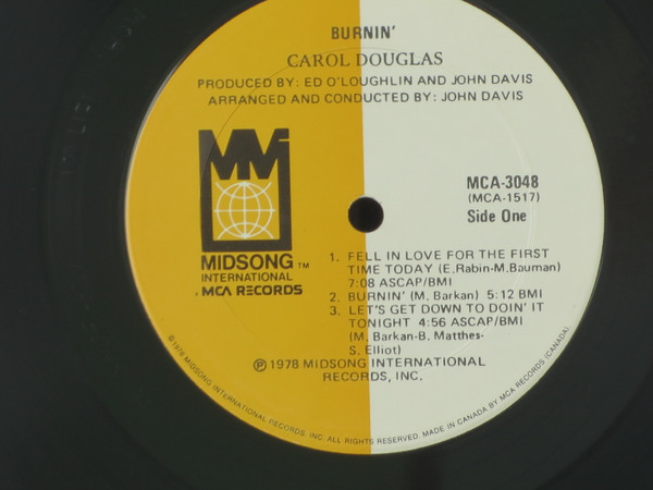 Carol Douglas - Burnin' | Midsong International (MCA-3048) - 4