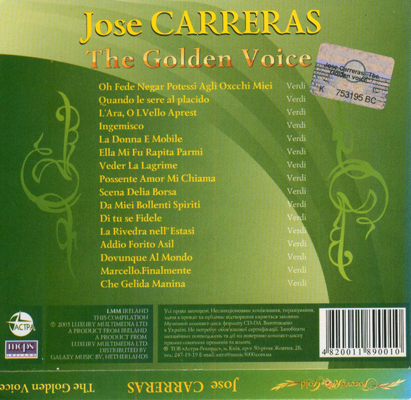 Album herunterladen José Carreras - The Golden Voice