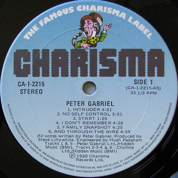 Peter Gabriel - Peter Gabriel | Charisma (CA-1-2215) - 4
