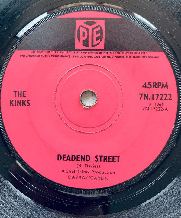 The Kinks - Deadend Street | Pye Records (7N.17222)