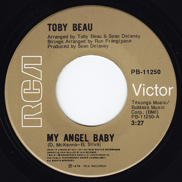 Toby Beau – My Angel Baby / California (1978, Vinyl) - Discogs