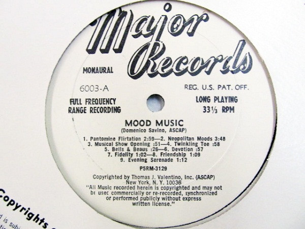 Domenico Savino / Michael Reynolds – Mood Music (1970, Vinyl