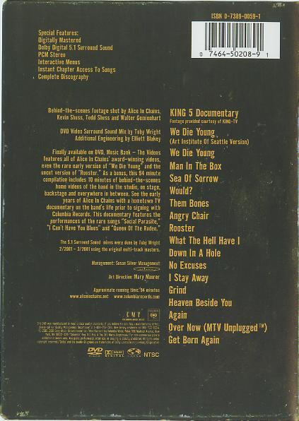 Alice In Chains – Music Bank - The Videos (1999, VHS) - Discogs