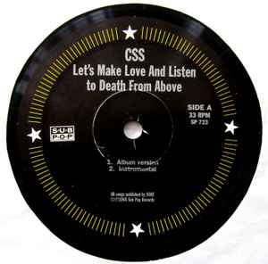CSS - Let's Make Love And Listen To Death From Above album cover
