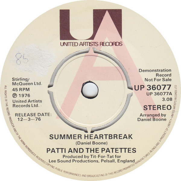 télécharger l'album Patti And The Patettes - Summer Heartbreak