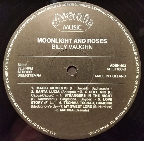 baixar álbum Billy Vaughn - Moonlight And Roses