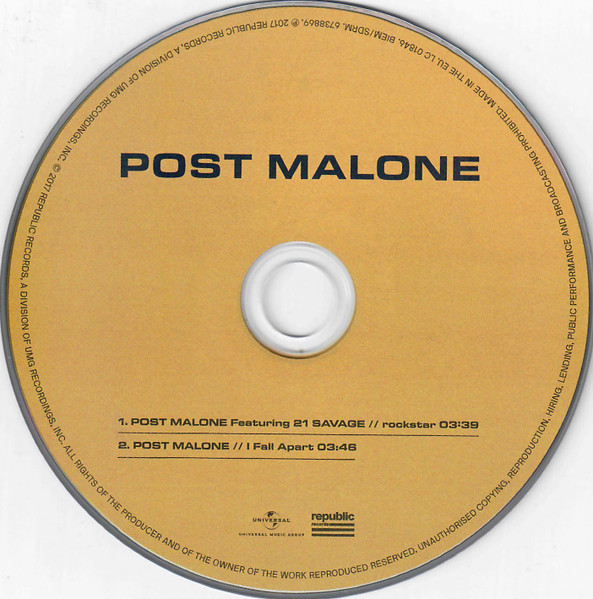 Post Malone – Rockstar (2018, CD) - Discogs