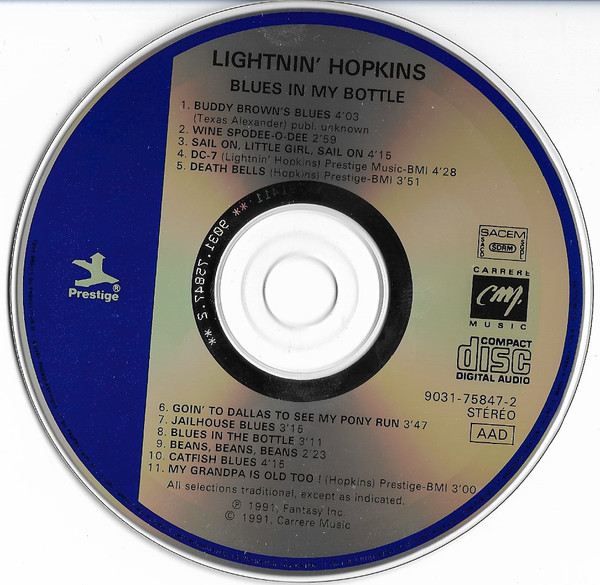 Album herunterladen Lightnin' Hopkins - Blues In My Bottle